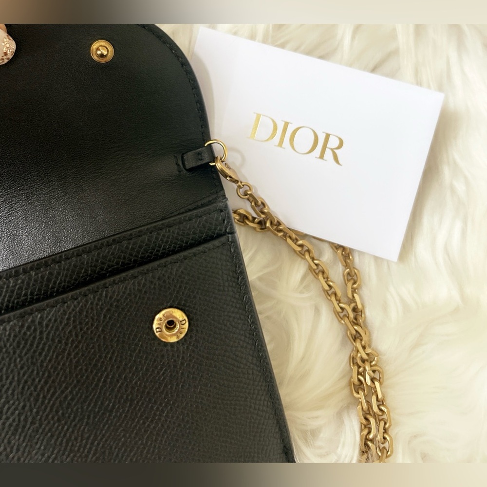DIOR Saddle Long Wallet with Chain Bag leather crossbody. SOLD - Picture 13 of 16